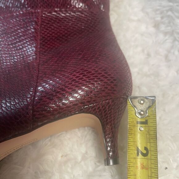 Comfortview Wide Calf Boot synthetic lizard print Burgundy KneeHigh Boots SZ12WW - Picture 8 of 12